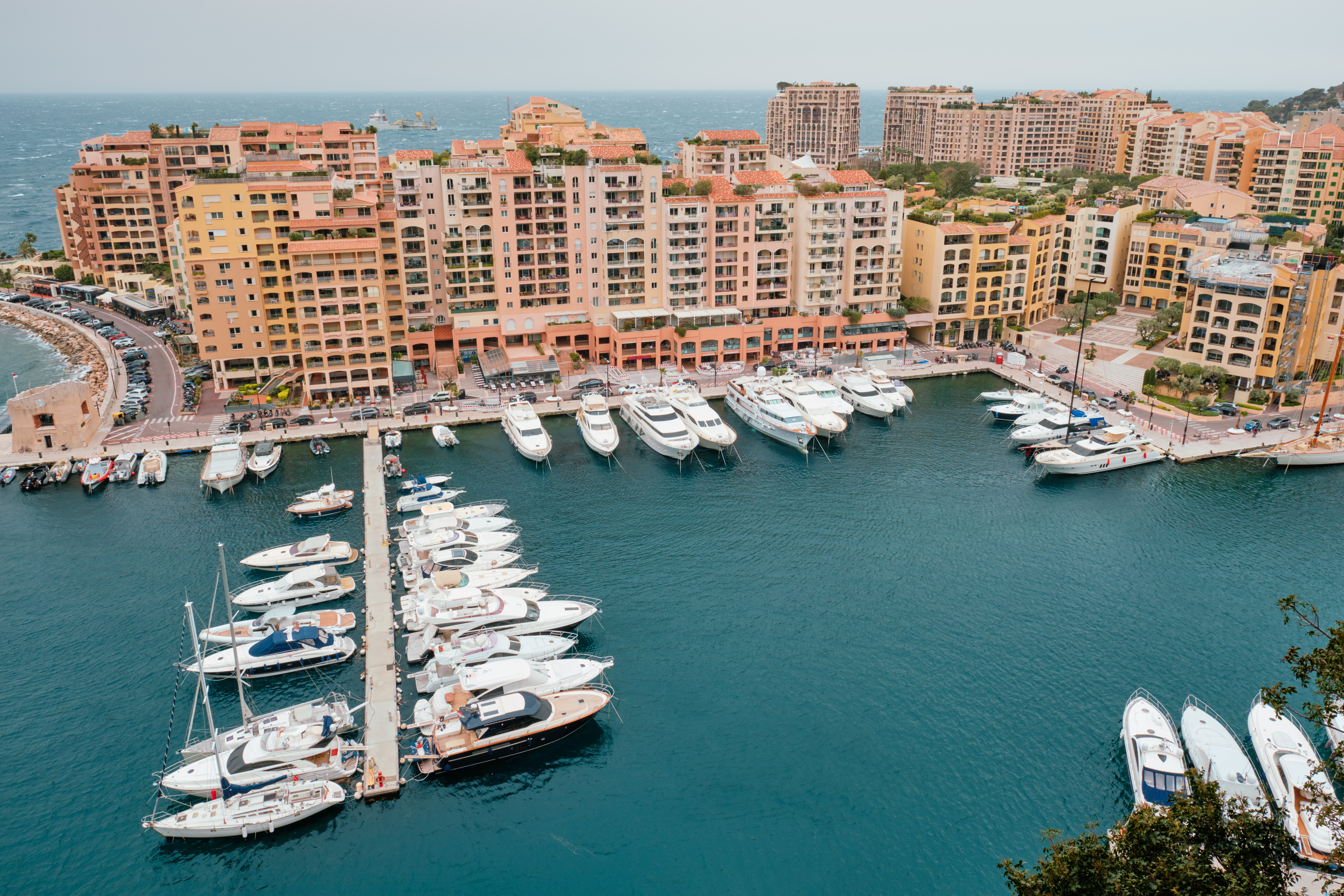 Harbor with yachts and boats in Moncte Carlo, Monaco